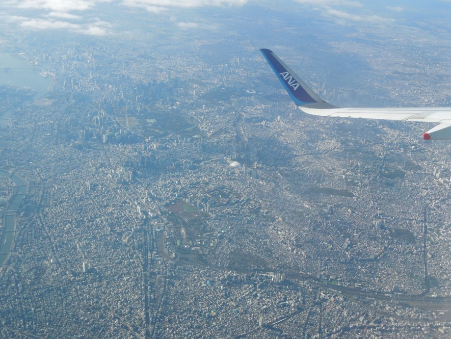 新ルートから見た東京都心の景色